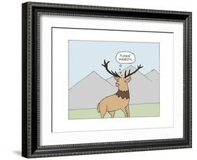 Arrogant Stag-Reza Farazmand-Framed Art Print