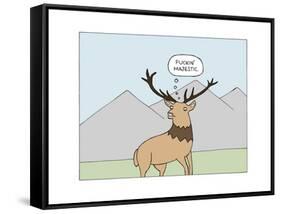 Arrogant Stag-Reza Farazmand-Framed Stretched Canvas