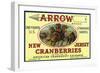 Arrow Brand Cranberry Label-Lantern Press-Framed Art Print