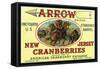 Arrow Brand Cranberry Label-Lantern Press-Framed Stretched Canvas