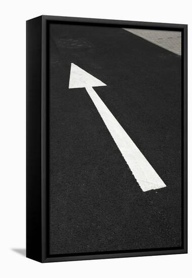 Arrow Marking on Road-Chris Henderson-Framed Stretched Canvas