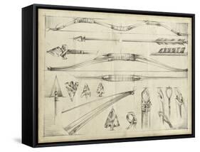 Arrow Schematic II-Ethan Harper-Framed Stretched Canvas