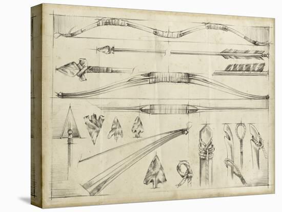 Arrow Schematic II-Ethan Harper-Stretched Canvas