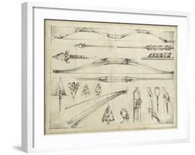 Arrow Schematic II-Ethan Harper-Framed Art Print