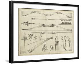 Arrow Schematic II-Ethan Harper-Framed Art Print