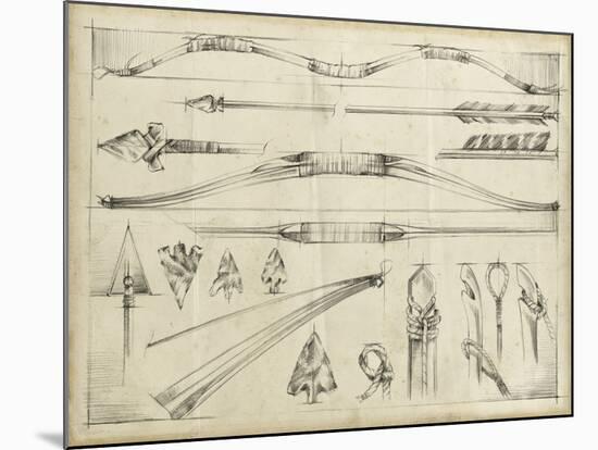 Arrow Schematic II-Ethan Harper-Mounted Art Print