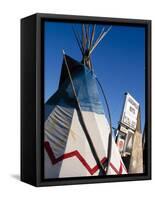 Arrowhead Motel Sign, Buffalo, Wyoming, USA-Nancy & Steve Ross-Framed Stretched Canvas