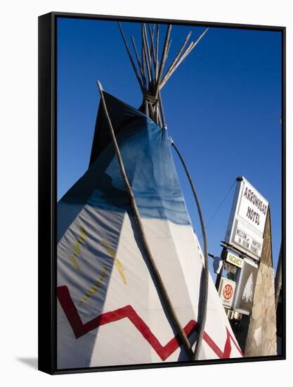 Arrowhead Motel Sign, Buffalo, Wyoming, USA-Nancy & Steve Ross-Framed Stretched Canvas