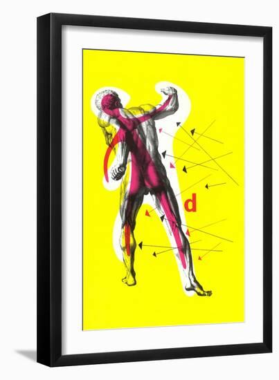 Arrows Pointing to Muscles-null-Framed Art Print