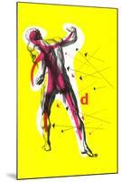 Arrows Pointing to Muscles-null-Mounted Art Print