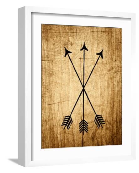 Arrows Wood-Indigo Sage Design-Framed Art Print