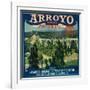 Arroyo Orange Label - Pasadena, CA-Lantern Press-Framed Art Print