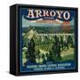 Arroyo Orange Label - Pasadena, CA-Lantern Press-Framed Stretched Canvas