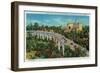 Arroyo Seco Bridge, Colorado Street Bridge - Pasadena, CA-Lantern Press-Framed Art Print