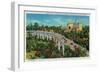 Arroyo Seco Bridge, Colorado Street Bridge - Pasadena, CA-Lantern Press-Framed Art Print