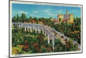 Arroyo Seco Bridge, Colorado Street Bridge - Pasadena, CA-Lantern Press-Mounted Art Print