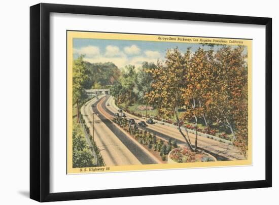 Arroyo-Seco Parkway, Pasadena, California-null-Framed Art Print