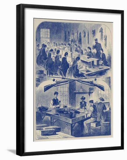 Arsenal at Watertown, Massachusetts, America-Winslow Homer-Framed Giclee Print