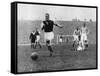 Arsenal Footballer Alex James Passes Three Manchester City Players, C1929-C1937-null-Framed Stretched Canvas