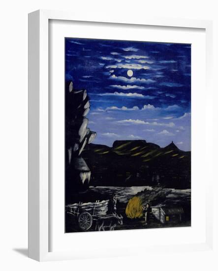 Arsenal Hill at Night-Niko Pirosmani-Framed Giclee Print