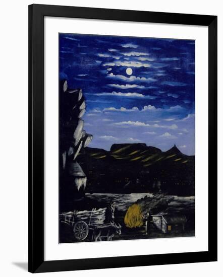 Arsenal Hill at Night-Niko Pirosmani-Framed Giclee Print