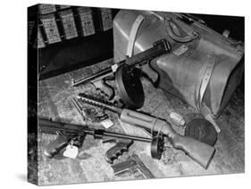 Arsenal of Machine Guns, Pistols, Shotguns Etc.- Belongs to Recently Captured Frank Dailey and Gang-Carl Mydans-Stretched Canvas