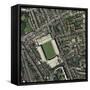 Arsenal's Highbury Stadium, Aerial View-Getmapping Plc-Framed Stretched Canvas
