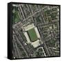 Arsenal's Highbury Stadium, Aerial View-Getmapping Plc-Framed Stretched Canvas