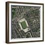 Arsenal's Highbury Stadium, Aerial View-Getmapping Plc-Framed Premium Photographic Print