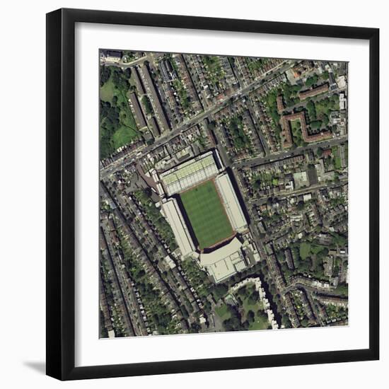 Arsenal's Highbury Stadium, Aerial View-Getmapping Plc-Framed Premium Photographic Print