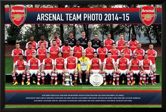 Arsenal Team Photo 14/15-null-Lamina Framed Poster