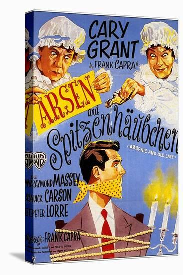 Arsenic and Old Lace, German Movie Poster, 1944-null-Stretched Canvas