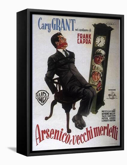 Arsenic and Old Lace, Italian Movie Poster, 1944-null-Framed Stretched Canvas