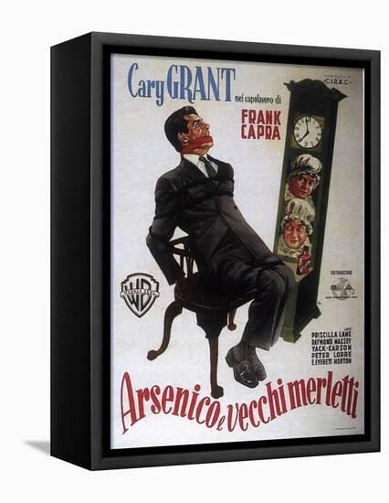 Arsenic and Old Lace, Italian Movie Poster, 1944-null-Framed Stretched Canvas