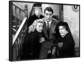 Arsenic and Old Lace, Priscilla Lane, Jean Adair, Cary Grant, Josephine Hull, 1944-null-Framed Photo