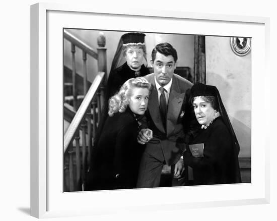 Arsenic and Old Lace, Priscilla Lane, Jean Adair, Cary Grant, Josephine Hull, 1944-null-Framed Photo