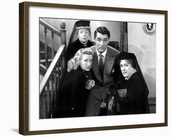 Arsenic and Old Lace, Priscilla Lane, Jean Adair, Cary Grant, Josephine Hull, 1944-null-Framed Photo