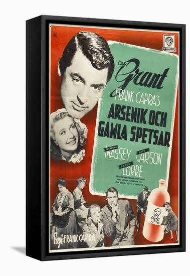 Arsenic and Old Lace, Swedish Movie Poster, 1944-null-Framed Stretched Canvas