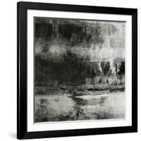 Art Abstract Acrylic Background in Black, Grey and White Colors-Irina QQQ-Framed Art Print