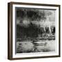 Art Abstract Acrylic Background in Black, Grey and White Colors-Irina QQQ-Framed Art Print