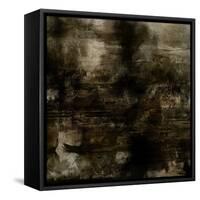 Art Abstract Acrylic Background in Brown, Grey and Black Colors-Irina QQQ-Framed Stretched Canvas