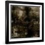 Art Abstract Acrylic Background in Brown, Grey and Black Colors-Irina QQQ-Framed Art Print