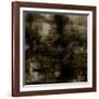 Art Abstract Acrylic Background in Brown, Grey and Black Colors-Irina QQQ-Framed Art Print