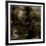 Art Abstract Acrylic Background in Brown, Grey and Black Colors-Irina QQQ-Framed Art Print