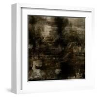 Art Abstract Acrylic Background in Brown, Grey and Black Colors-Irina QQQ-Framed Art Print