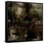Art Abstract Acrylic Background in Brown, Grey and Black Colors-Irina QQQ-Framed Stretched Canvas