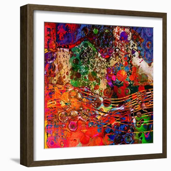 Art Abstract Colorful Rainbow Pattern Background. To See Similar, Please Visit My Portfolio-Irina QQQ-Framed Art Print