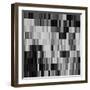 Art Abstract Geometric Textured Background in Black and White Colors, Pattern-Irina QQQ-Framed Art Print