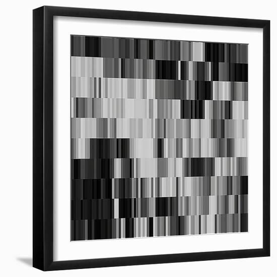 Art Abstract Geometric Textured Background in Black and White Colors, Pattern-Irina QQQ-Framed Art Print