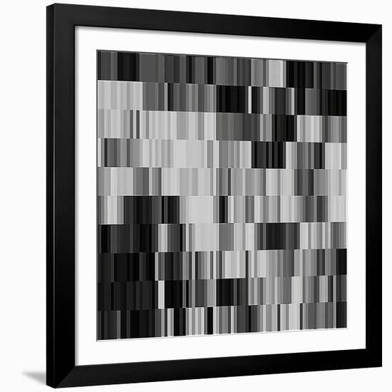 Art Abstract Geometric Textured Background in Black and White Colors, Pattern-Irina QQQ-Framed Art Print